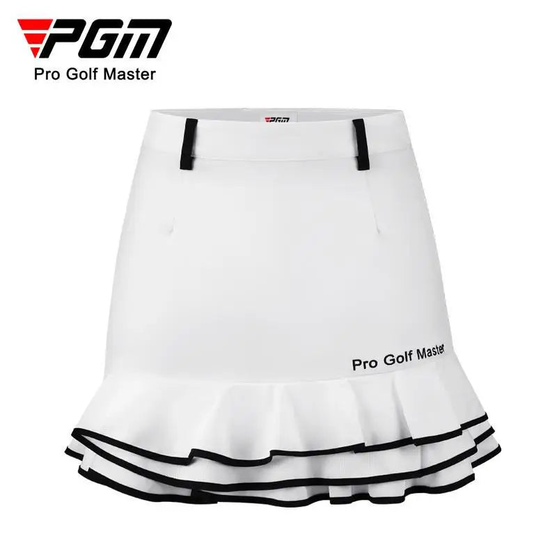 PGM Women Golf Short Skirt Quick Dry Breathable Ladies Girls Fashion Fishtail Skirts Black White XS QZ080