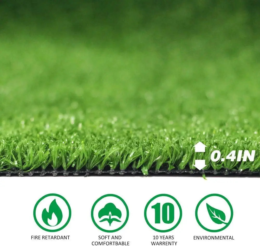 6FTX10FT Artificial Grass Turf - Indoor Outdoor Garden Lawn Synthetic Mat for Pets, Kids, and Landscaping