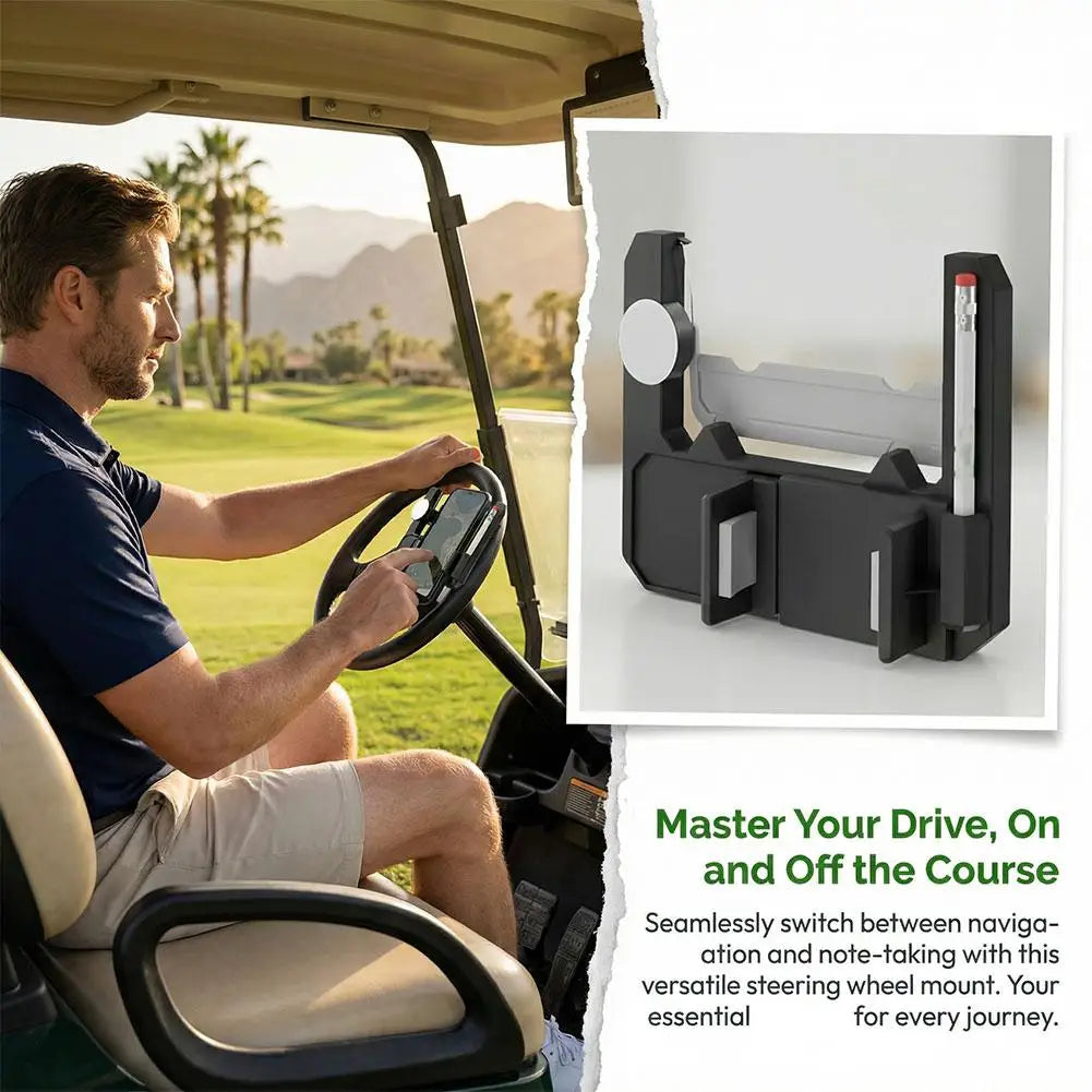 Golf Cart Steering Wheel Phone Stand Golf Cart Accessories for Steering Wheel Flip Phone Stand Golf Cart Accessories