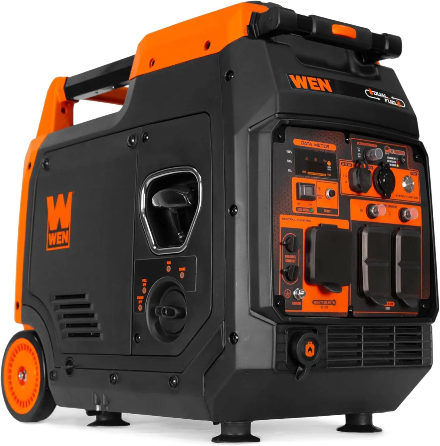 Quiet and Lightweight 4800-Watt Dual Fuel RV-Ready Electric Start Portable Inverter Generator with Fuel Shut Off and CO Watchdog