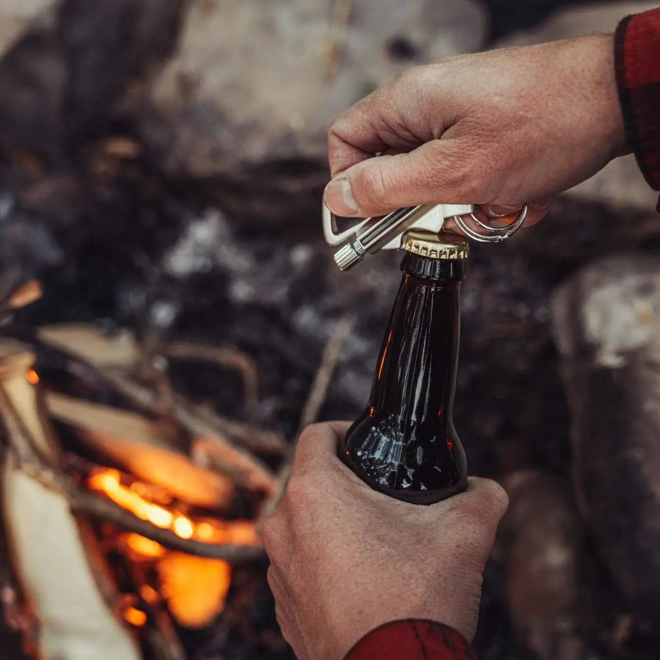 Reusable Fire Starter & Bottle Opener Keychain, Waterproof Survival Tool for Camping and Emergencies