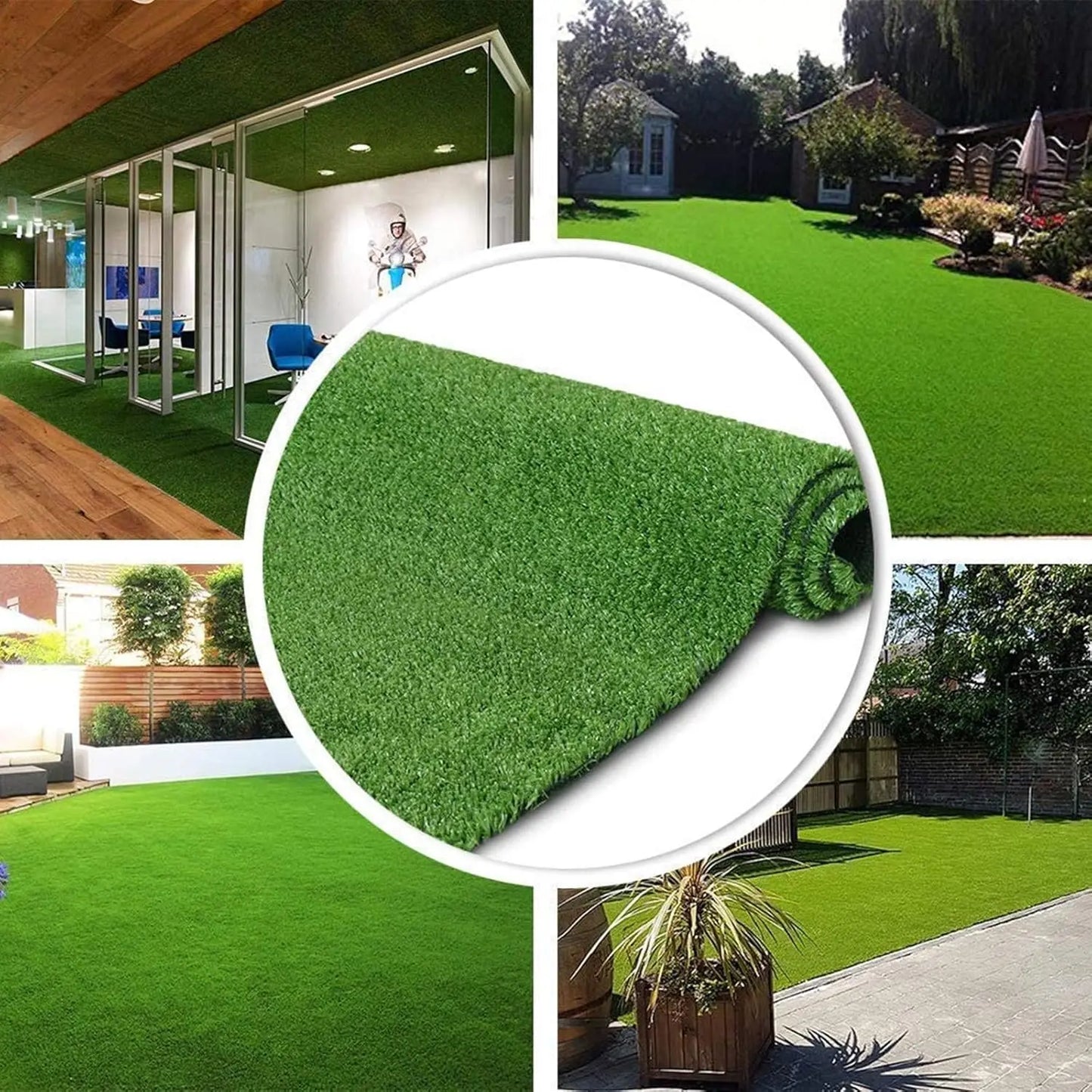 6FTX10FT Artificial Grass Turf - Indoor Outdoor Garden Lawn Synthetic Mat for Pets, Kids, and Landscaping