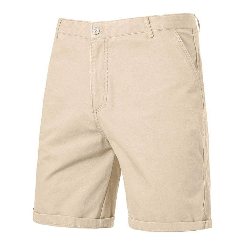 Summer Men Cotton Golf Shorts Dress Shorts Lightweight Quick Dry Casual Work Shorts Man Flat Front Hiking Shorts with 4 Pockets