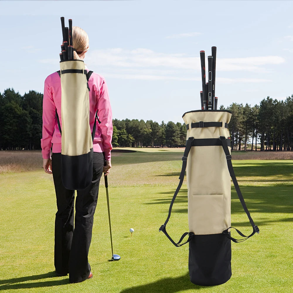 Lightweight Golf Carry Bag with Adjustable Shoulder Strap - Holds 8-10 Clubs, Foldable Portable Golf Bag with Multiple Compartme