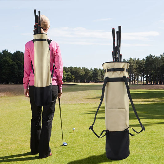 Lightweight Golf Carry Bag with Adjustable Shoulder Strap - Holds 8-10 Clubs, Foldable Portable Golf Bag with Multiple Compartme