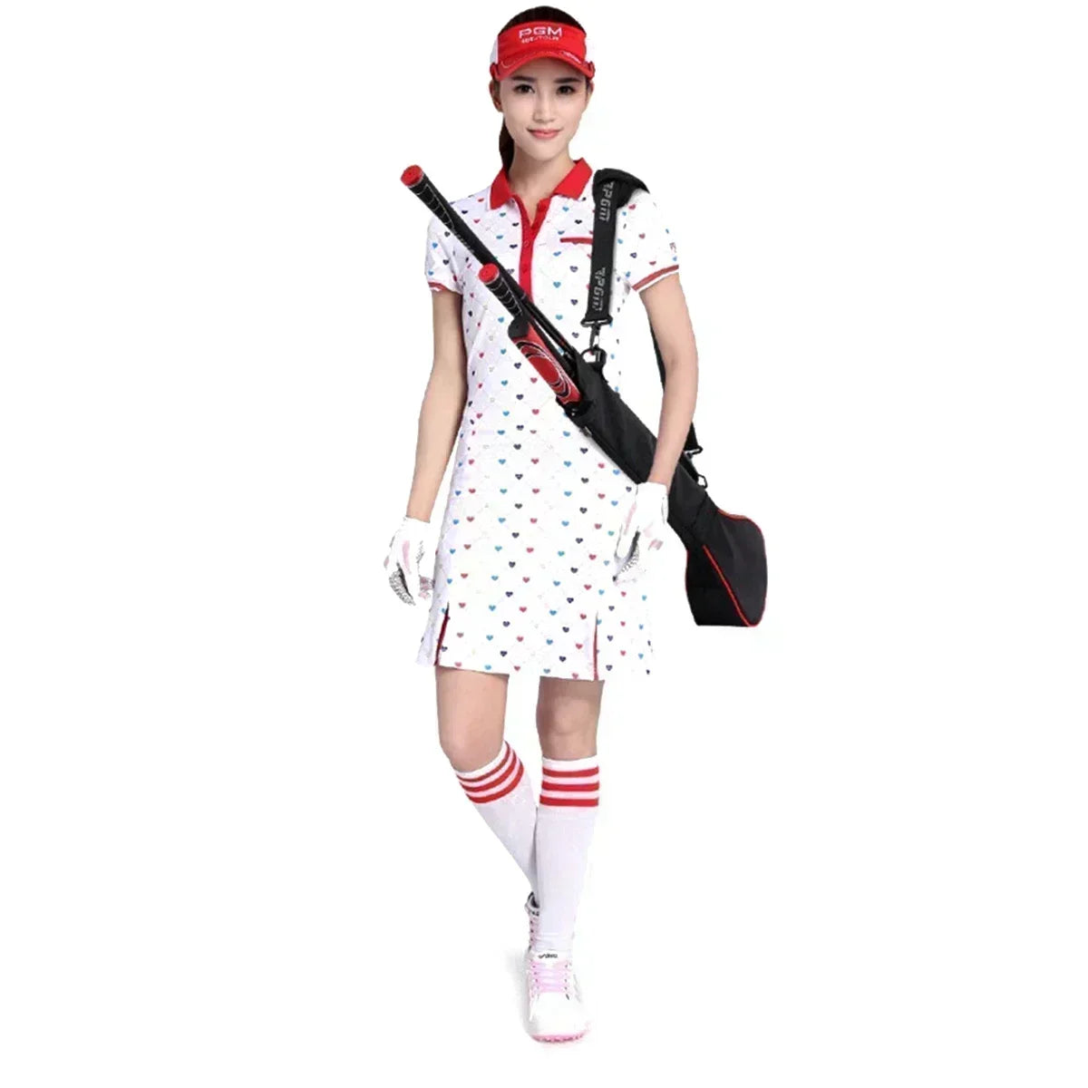 PGM Lightweight Golf Bag, Foldable Waterproof Golf Gun Bag, Golf Club Tote Bag, Men's and Women's, with Padded Shoulder Straps