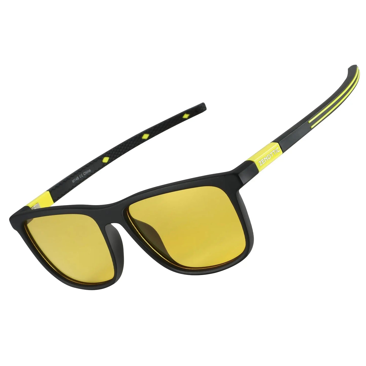 ZENOTTIC Square Polarized Sunglasses for Men - Lightweight TR90 Frame UV Blocking Shades for Driving Fishing Golf Sports