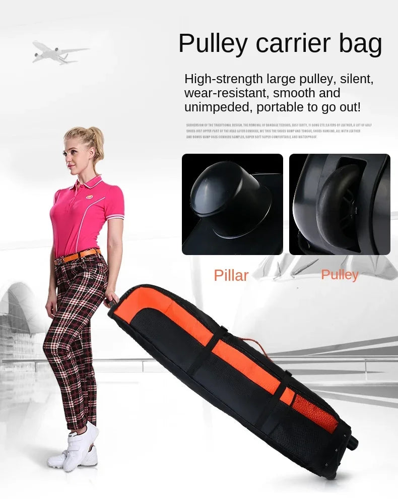 PGM Golf Aviation Bag Travel with Wheels Large Capacity Storage Foldable Airplane Travelling Bags 4 Colors HKB006