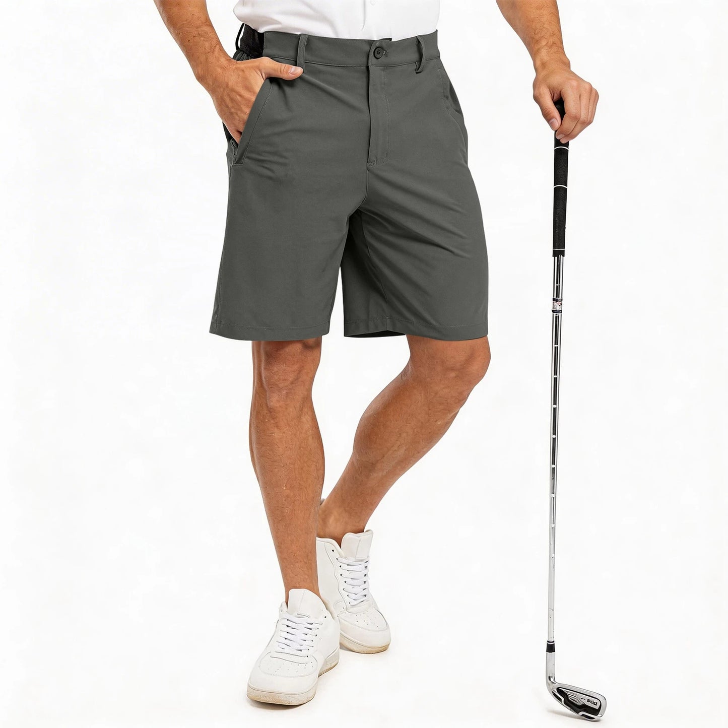 Men's Golf Shorts, Five-point Pants,Work And Casual Straight-leg Shorts, Lightweight Quick-drying Outdoor Sports Bermuda Shorts‌