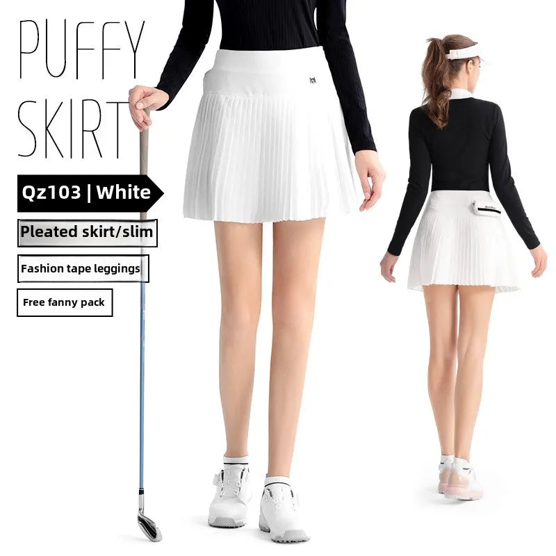 PGM Women's Golf Skirt Summer Anti Walk Light Speed Dry A-line Sports Pleated Skirts QZ103