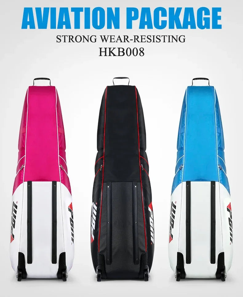 PGM Lightweight Foldable Golf Bag Travel Plane Caddy Bags With Wheel Aircraft Stand Thickening Folding Pad Golf Cover Bag HKB008