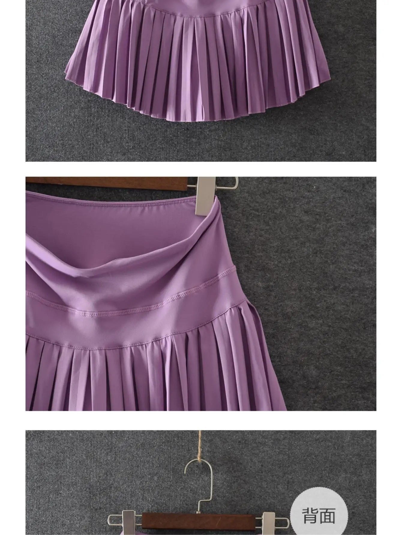 Women's 2-in-1 Tennis Skirt with Pockets, High Waisted Running Golf Skort, Breathable Pleated Fitness Shorts for Summer Sports
