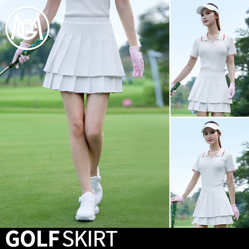PGM Women's Golf Skirts Spring Summer Edition Fashion Sports Pleated Skirt QZ119