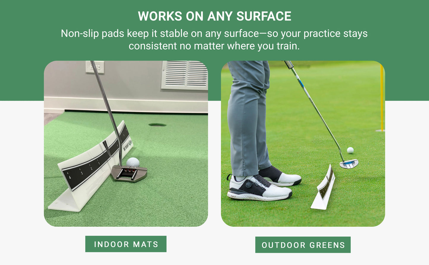 Putting Plane Rail-Portable Golf Putting Stroke Trainer for Indoor & Outdoor Use Golf Training Aid for Putting Improve Accuracy