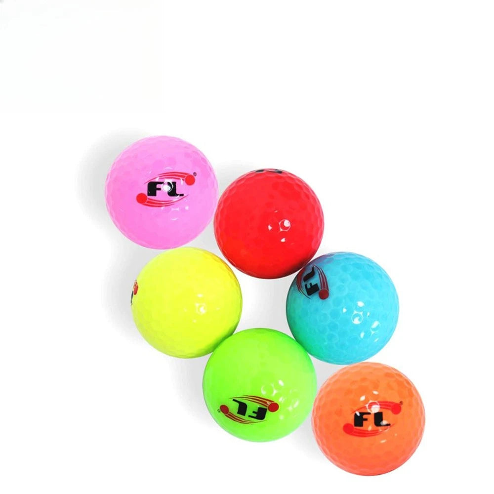 6 Pack Glow Golf Balls for Night Sports - Rubber Fluorescent Glowing in The Dark Golf Ball - Long Lasting Bright Luminous Balls