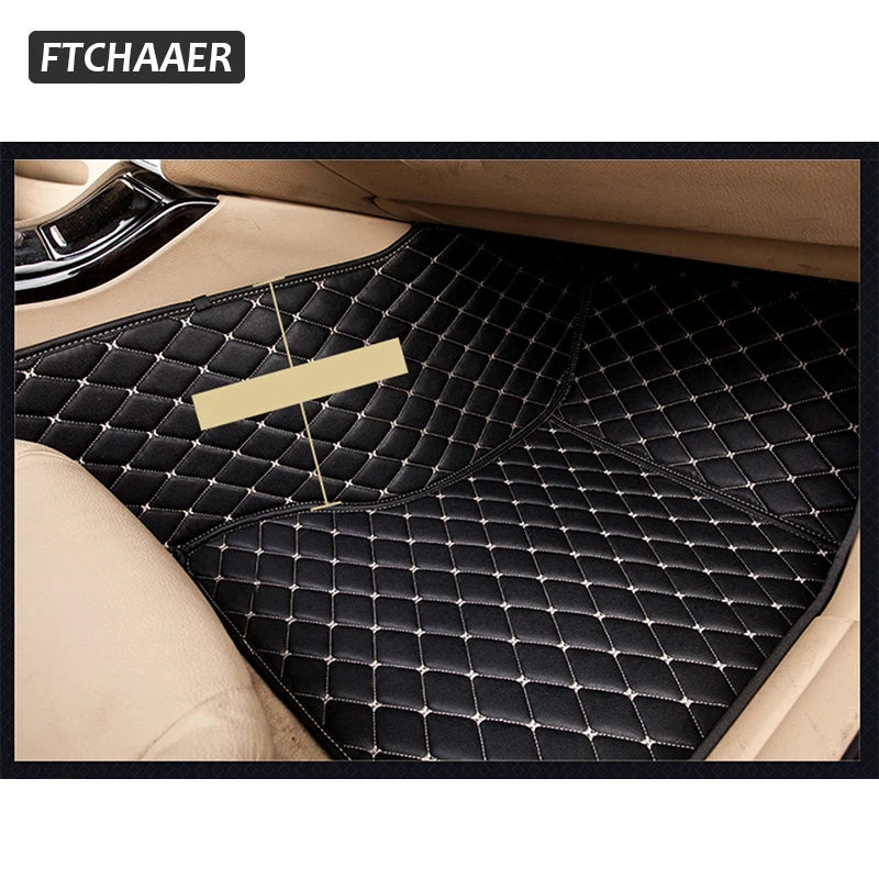 FTCHAAER Custom Car Floor Mats For VW Golf Sportsvan Auto Carpets Foot Coche Accessorie