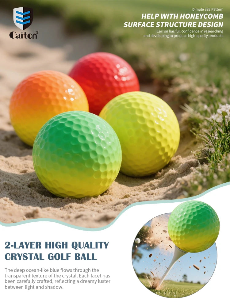 Caiton 6/3PCS Soft Rainbow Golf Balls, Hot-Selling, Add 40+ Yards, Gradient Golf Balls for Practice, Training & Gifts