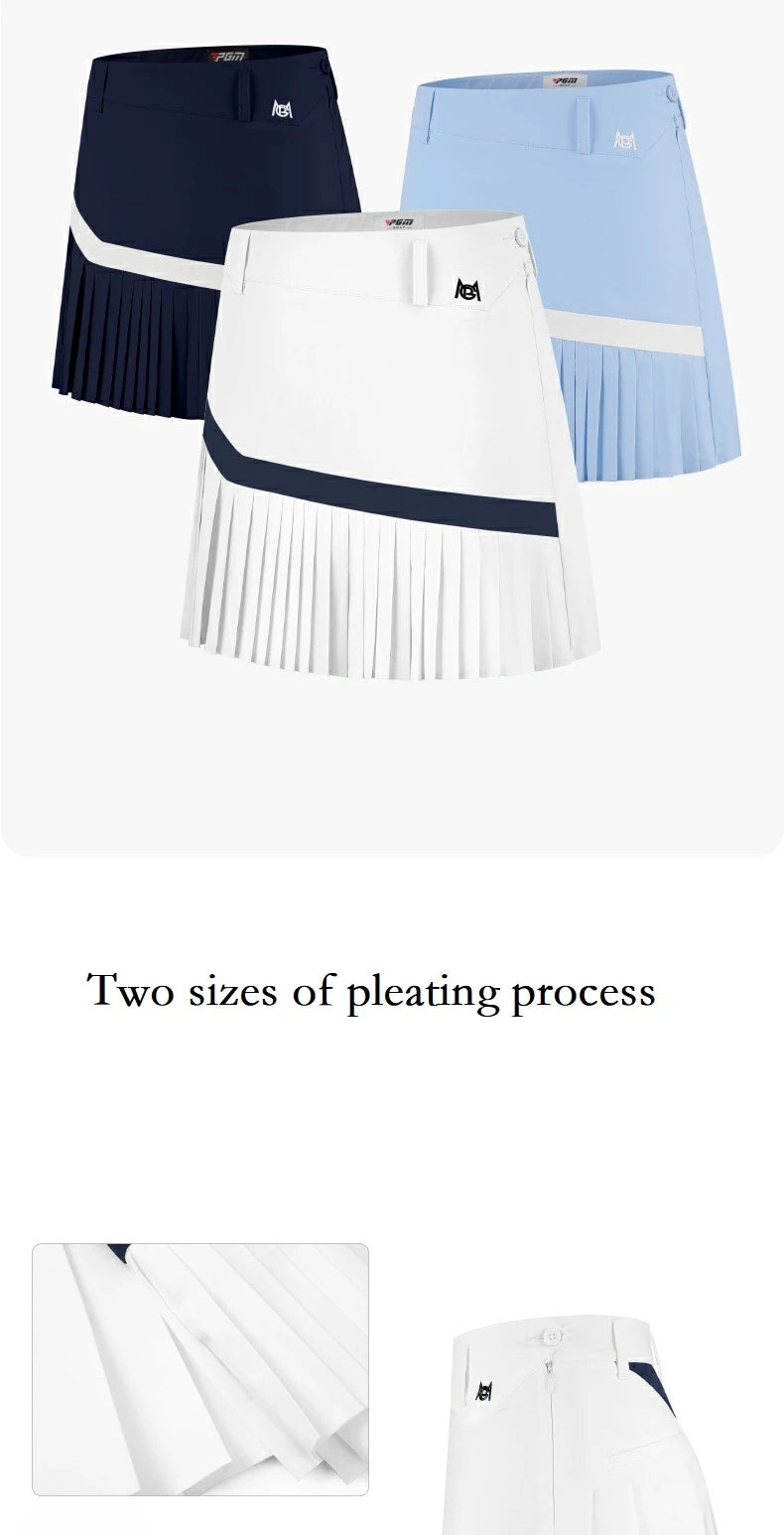 2025 Golf Tennis Skirts with Inner Shorts for Women Gym Pleated Pantskirt Ladies A-lined Sports Skirt High Waist Fashion Skort