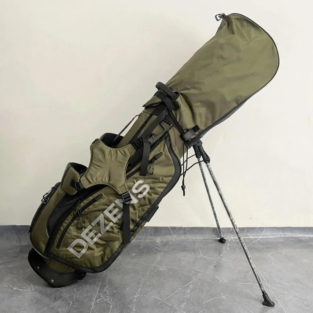 DEZENS Men's/Women's High Quality Lightweight Canvas Professional Golf Stand Bag Bracket Caddy Bag Golf Bag