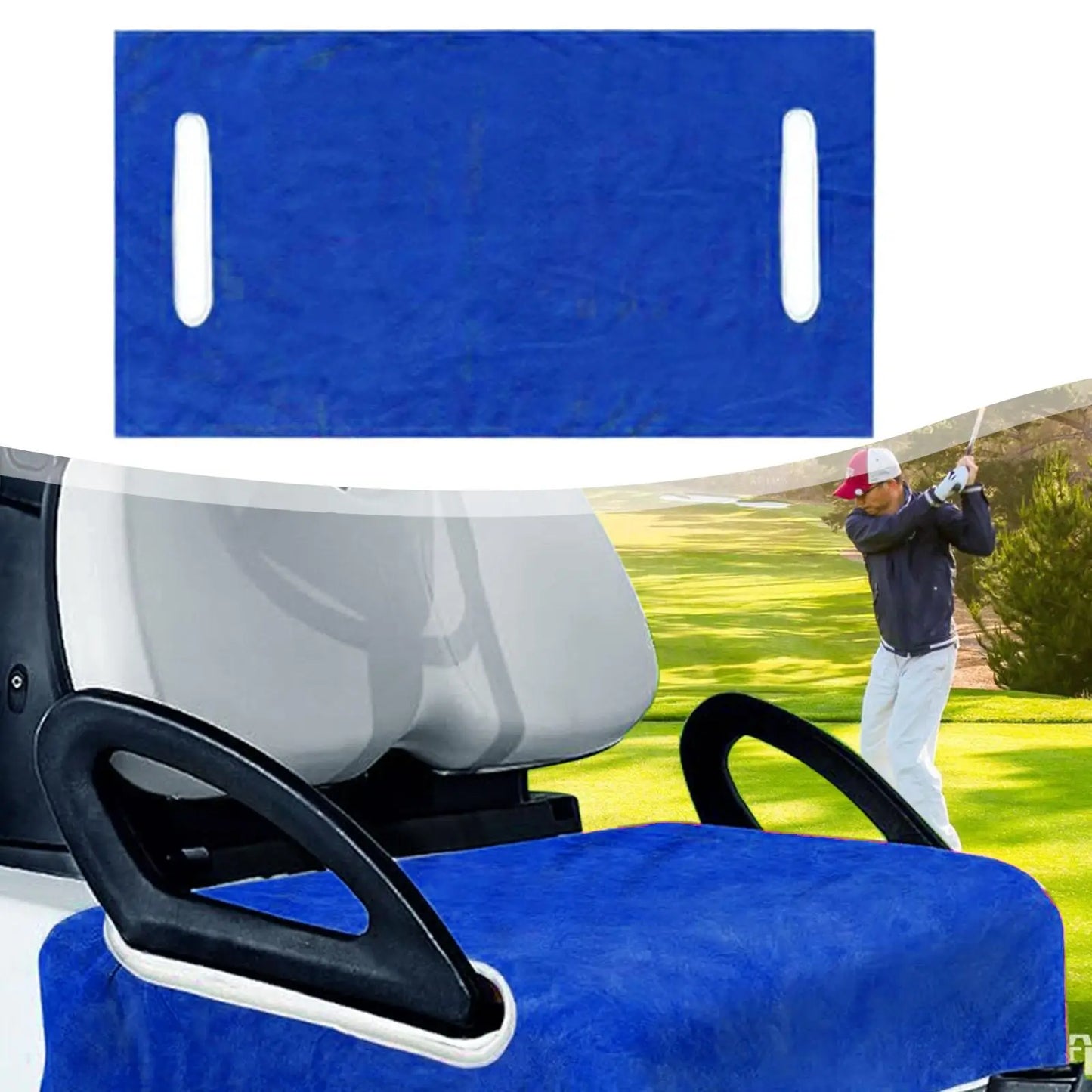Golf Cart Seat Cover Golf Supplies for Most 2 Person Seats Sightseeing Car Golf Cart Seat Towel Blanket Golf Cart Accessories