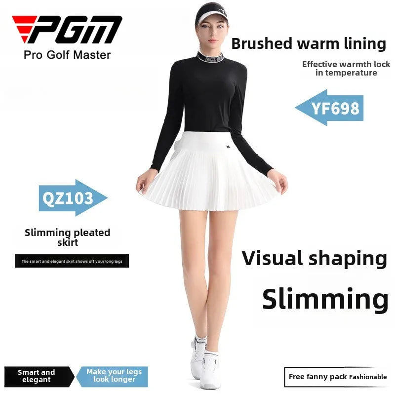 PGM Women's Golf Skirt Summer Anti Walk Light Speed Dry A-line Sports Pleated Skirts QZ103