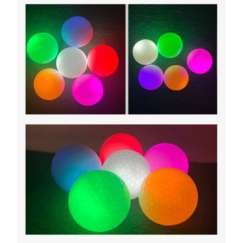 Glow in The Dark Golf Balls LED Light up Glow Golf Ball for Night Sports Super Bright Colorful and Durable