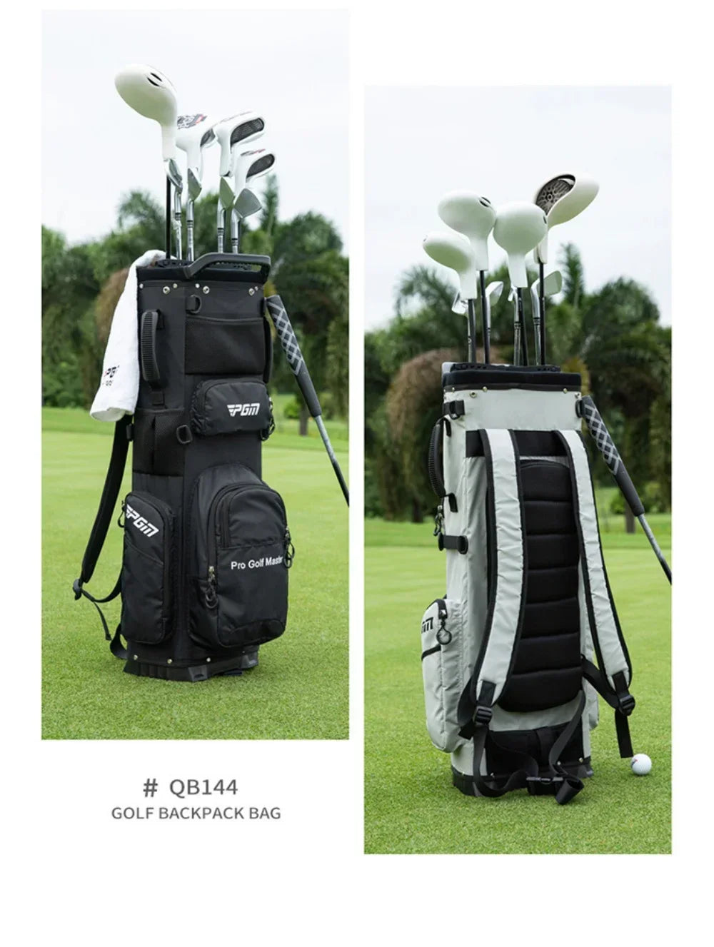 PGM Golf Bags Backpack Design Clubs Bag 2kg Ultra Lightweight Portable Fixed Insert Waterproof Accessories QB144