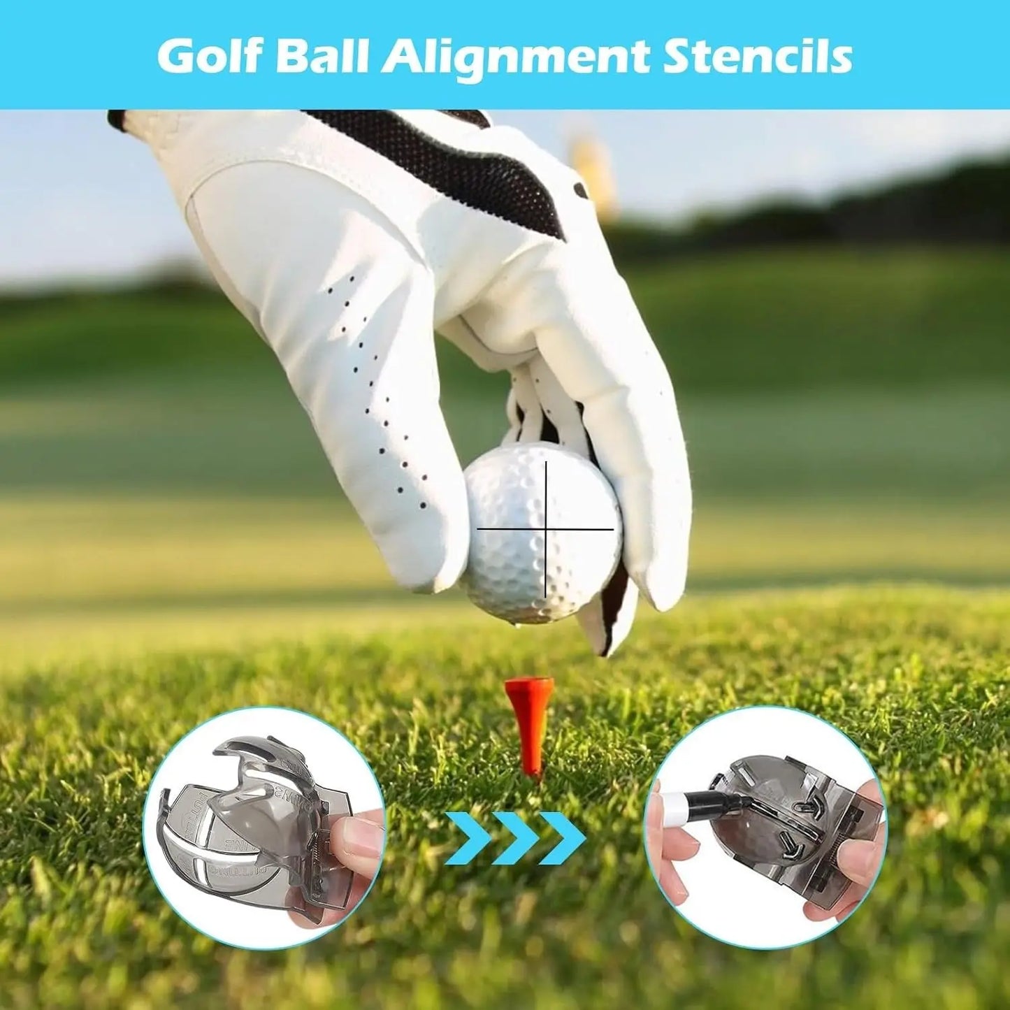Golf Club Cleaning Kit with Golf Club Cleaner with Water Golf Towel Divot Repair Tool Groove Sharpener Golf Ball Alignment Kit