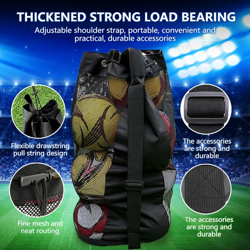 Loogdeel Large Capacity Storage Bag Football Volleyball Basketball Big Ball Pocket Sports Gear Bag Training Equipment Bag