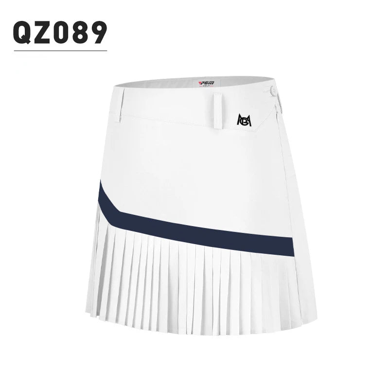 PGM Women's Golf Sports Short Skirt Summer Breathable Underpants Half  A-line Pleated Skirt QZ089