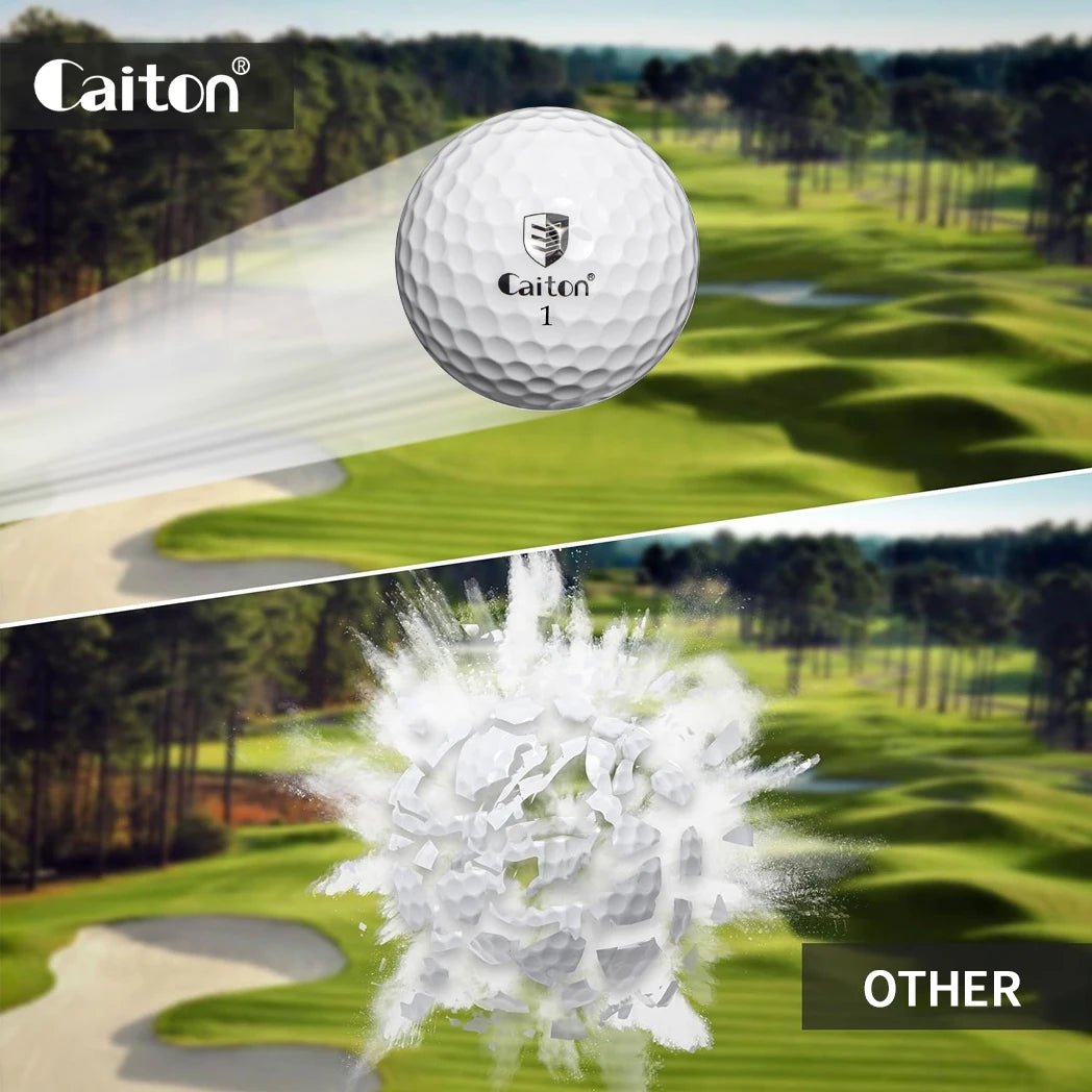 Caiton 12Pcs SuperSoft Golf Balls Polyurethane Cover Low Drag Distance Soft Feel Stable Flight Spin Control Practice Play Balls