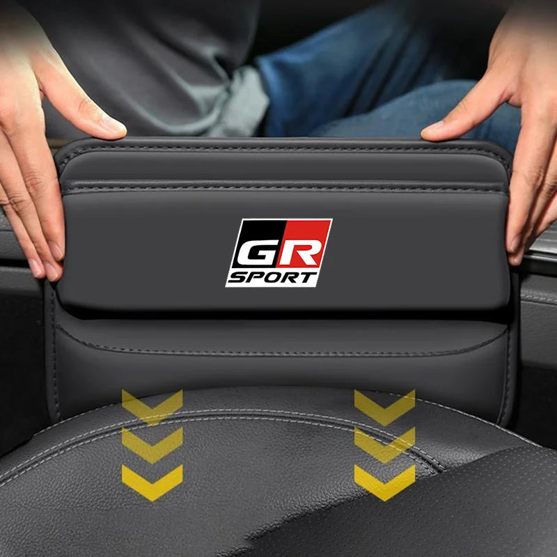 Car Front Seat Slit Catcher Side Seat Gap Filler Organizer Special Seat Crevice Storage Box for Toyota GR SPORT Auto accessories
