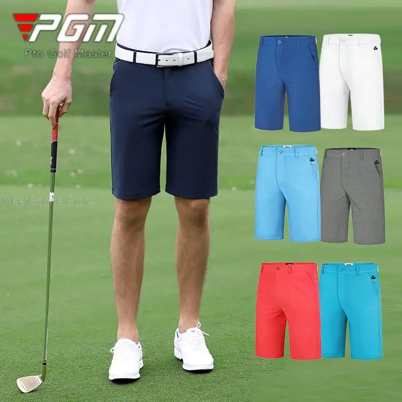 Pgm Golf Shorts Mens Summer Slim Fit Baseball Golf Shorts Sweatpants Male Elastic Sports Wear Fast Dry Casual Trousers 7 Colors