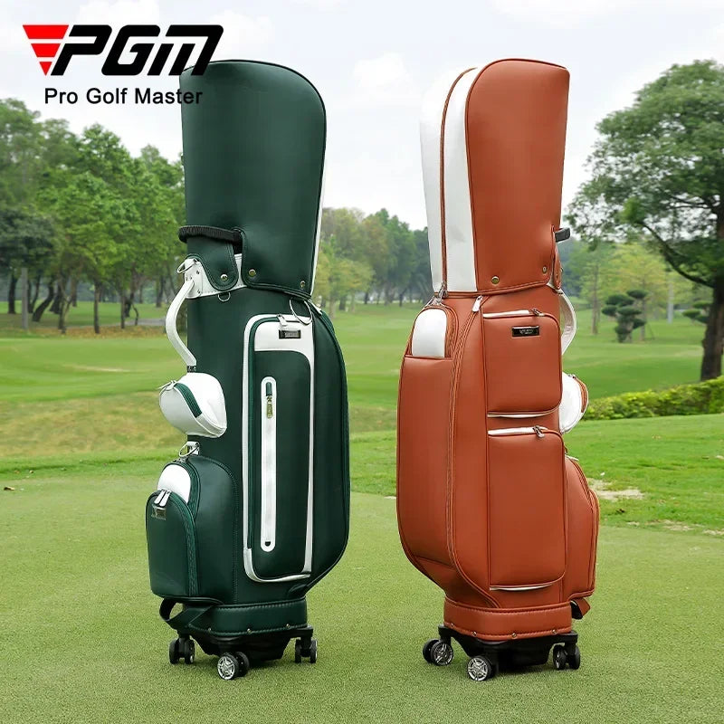 PGM Women Golf Bag Version Waterproof Microfiber Pull Rod Bag with Four Wheels That Can Be Pushed/towed QB127
