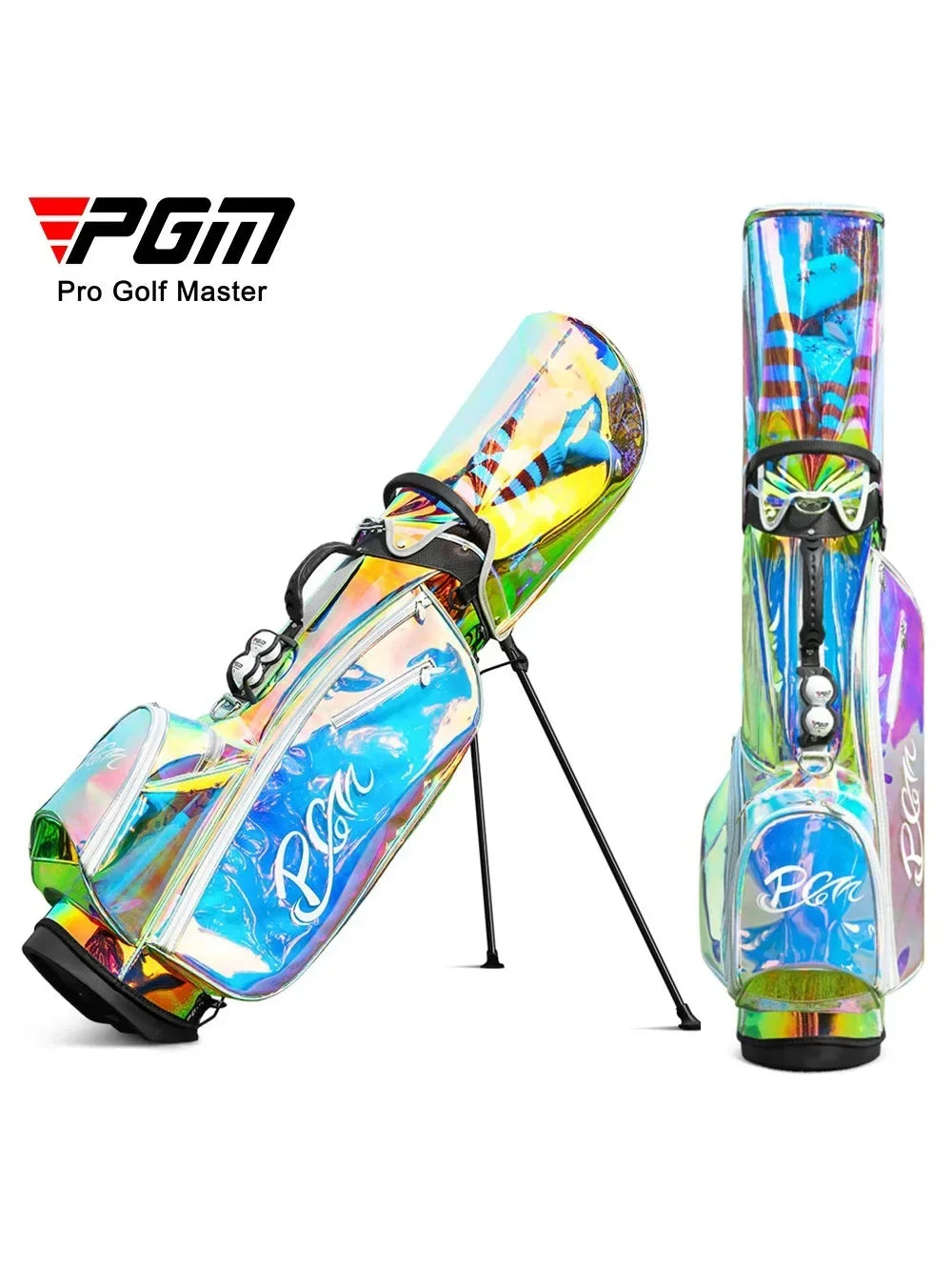 PGM Portable Golf Bags,Large Capacity Lightweight Golf Standard Ball Bags,Waterproof Colorful Women's Golf Stand Bag QB063