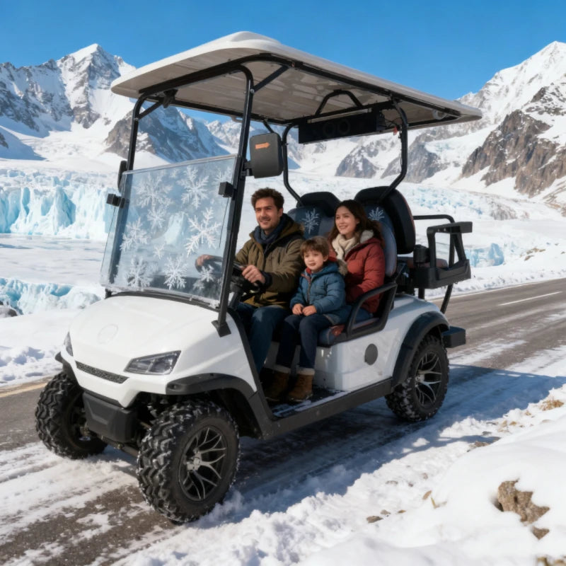 Top-of-the-line 4WD Golf Cart, 4x4 Aluminum Frame, Off-road CE Certified, Powerful Engine, MMC Professional Electric Golf Cart