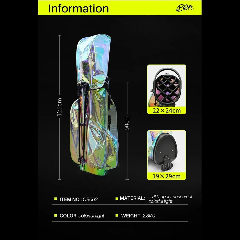 PGM Portable Golf Bags,Large Capacity Lightweight Golf Standard Ball Bags,Waterproof Colorful Women's Golf Stand Bag QB063
