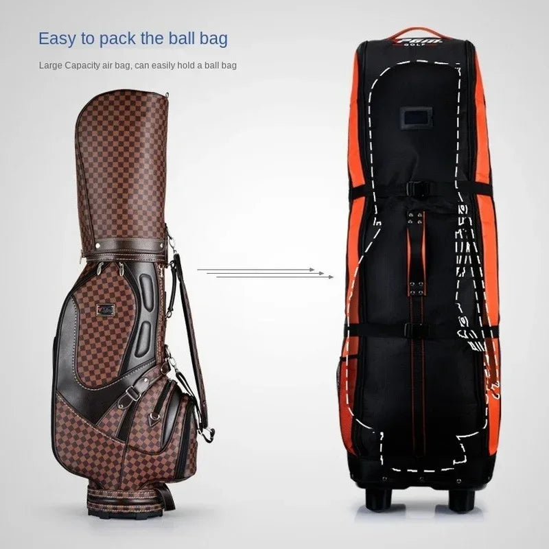 PGM Golf Aviation Bag Travel with Wheels Large Capacity Storage Foldable Airplane Travelling Bags 4 Colors HKB006