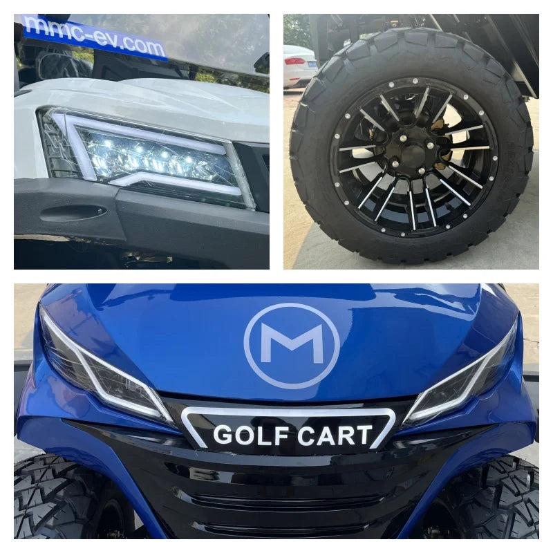 Top-of-the-line 4WD Golf Cart, 4x4 Aluminum Frame, Off-road CE Certified, Powerful Engine, MMC Professional Electric Golf Cart