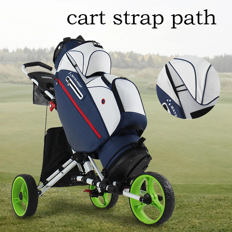 Multifunctional Golf Cart Bag, 14-Way Full Length Divider Top, Lightweight Durable Golf Club Carry Bag for Golf Course