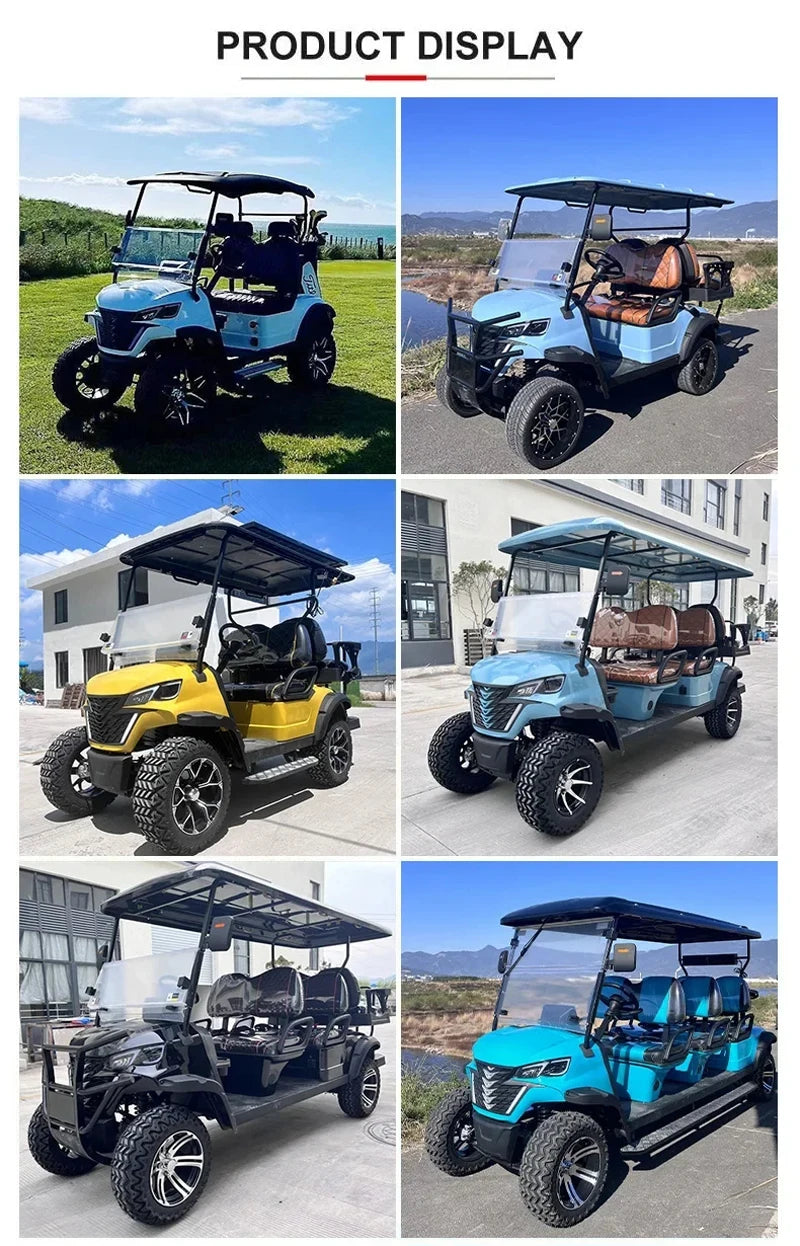 Top-of-the-line 4WD Golf Cart, 4x4 Aluminum Frame, Off-road CE Certified, Powerful Engine, MMC Professional Electric Golf Cart