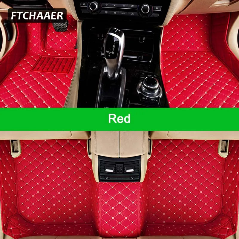 FTCHAAER Custom Car Floor Mats For VW Golf Sportsvan Auto Carpets Foot Coche Accessorie