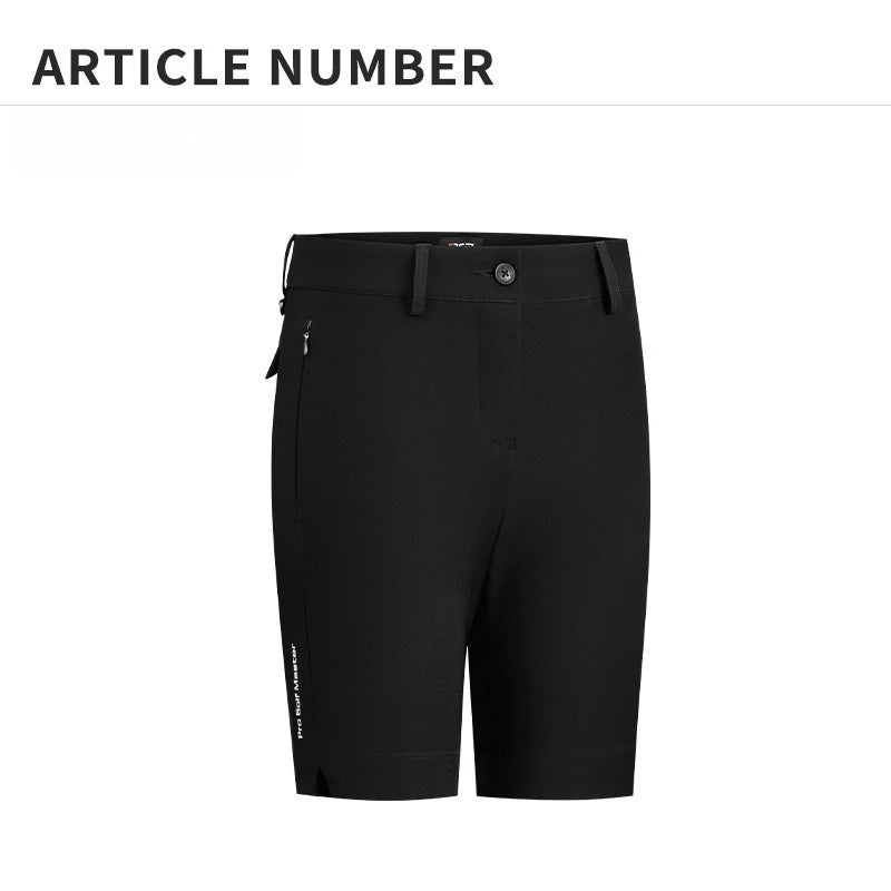 PGM Women Golf Shorts Summer Waterproof Elastic Split Pants Legs Five Leg Pants Sportswear KUZ129