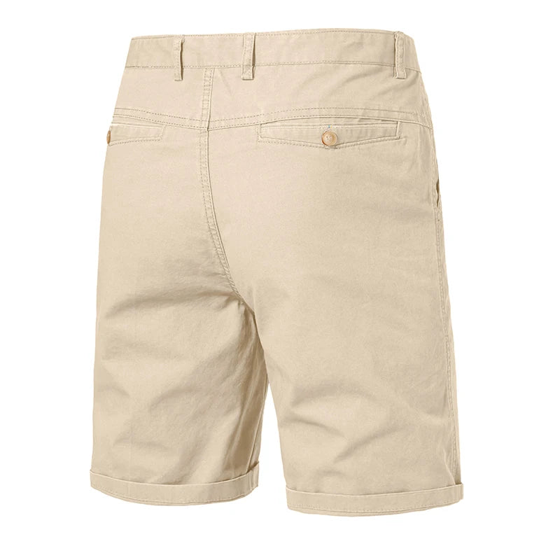 Summer Men Cotton Golf Shorts Dress Shorts Lightweight Quick Dry Casual Work Shorts Man Flat Front Hiking Shorts with 4 Pockets