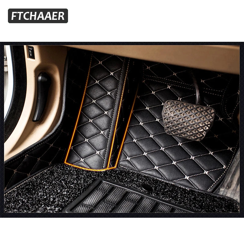 FTCHAAER Custom Car Floor Mats For VW Golf Sportsvan Auto Carpets Foot Coche Accessorie