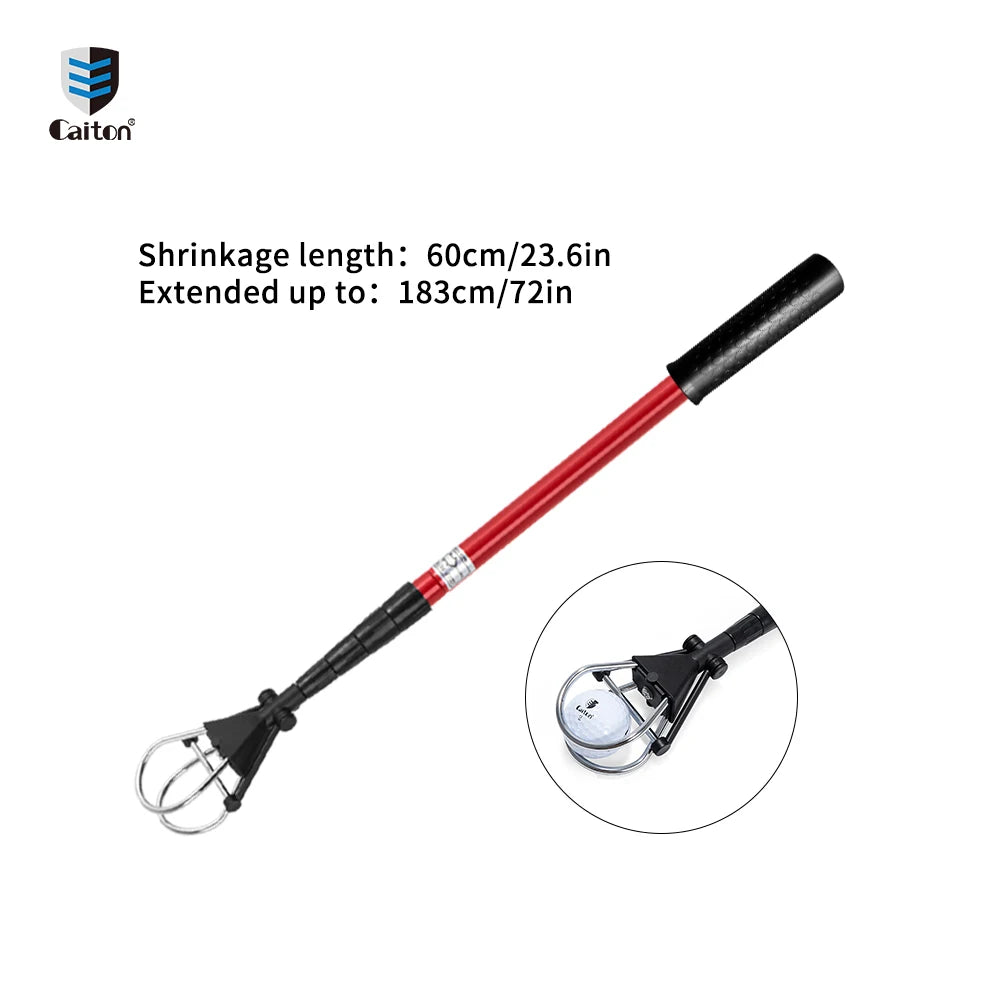 6FT/15FT Golf Ball Retriever, Telescopic Aluminum Pole, Durable and Lightweight, Easy to Use, Ideal for Quick Ball Retrieval