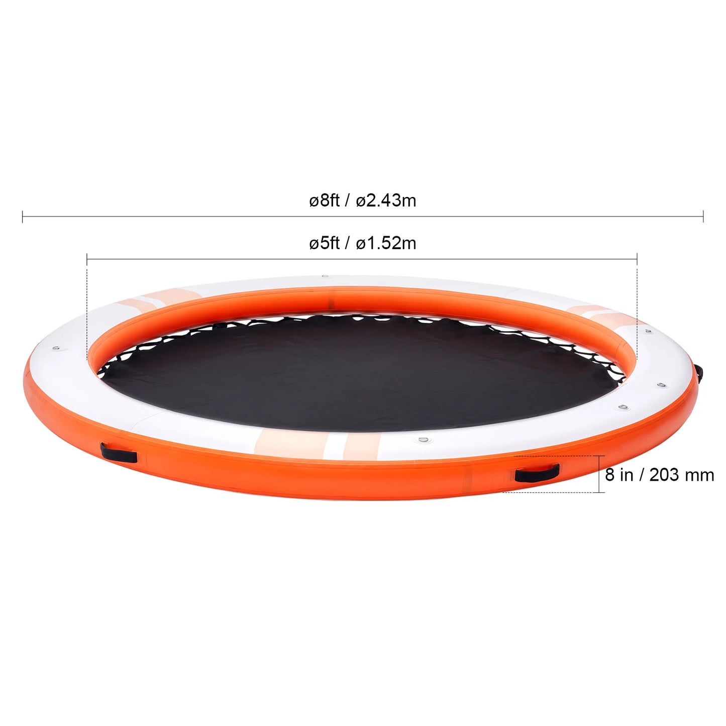 SucceBuy Inflatable Floating Dock 10x8FT Non-Slip Water Detachable Ladder Portable Carrying Bag Floating Platform Island Raft