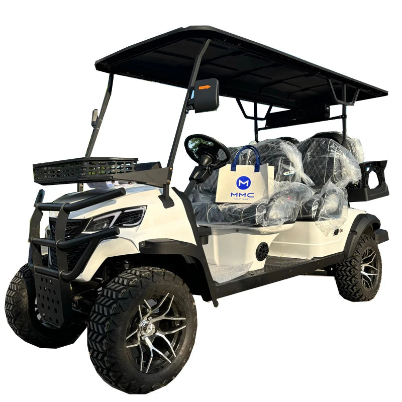 Top-of-the-line 4WD Golf Cart, 4x4 Aluminum Frame, Off-road CE Certified, Powerful Engine, MMC Professional Electric Golf Cart