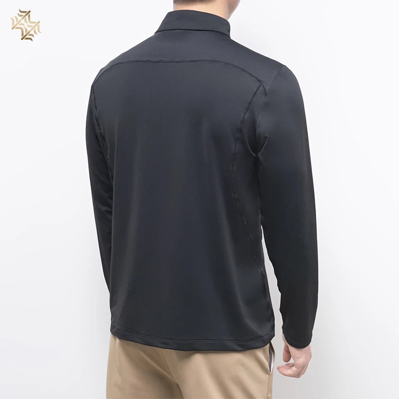 SBWL Men's autumn/winter outdoor sports base shirt fashion high quality running fitness riding golf long sleeve T-shirt Gym Tops