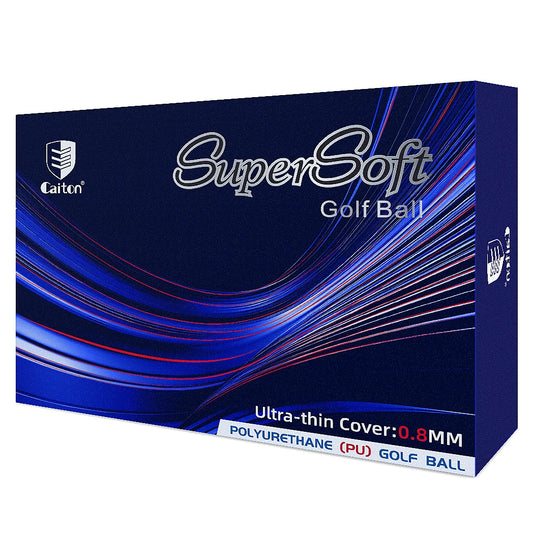 Caiton 12Pcs Pro-Grade PU Golf Balls – 3-4 Layer Options, Soft Feel, Enhanced Swing Speed, Durable Cover, Extended Distance